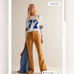 We The Free Jayde Cord Flare Jeans Boho Festival size 12